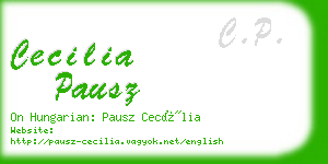 cecilia pausz business card